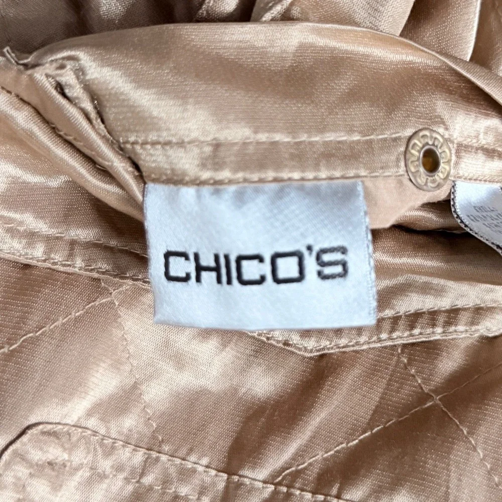 Chicos Reversible Leopard Quilted Vest Mob Wife Safari Chic Womens Size S 0 Zip